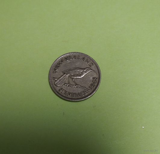 Новая Зеландия 6 пенсов 1948 Георг VI
