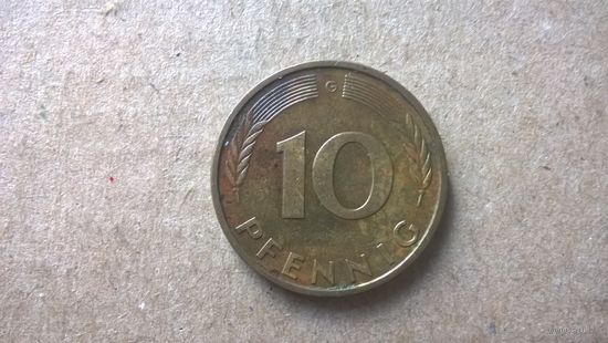 ФРГ, 10 пфеннигов, 1990"G". (D-4)
