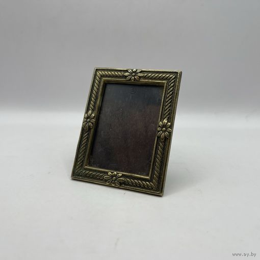 Старинная латунная фоторамка. Франция. Арт 3035