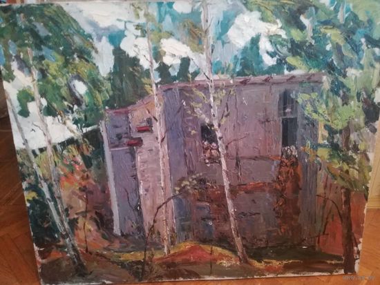Довгялло Михаил Хрисанфович 1908-1978г Холст масло Р(95-78)"Дзот"1976год