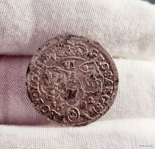 6 грошей шестак 1682 год Ян Собеский