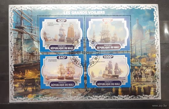 Мали. 2017 год. Флот. Парусники. Блок (934)