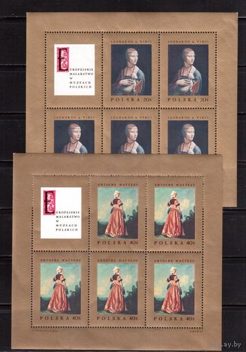 Польша-1967, (Мих.1808-1815), ** (1 м/л-*) ,  Искусство,  Живопись, 8 м/л