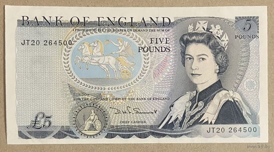 Банкнота 5 фунтов 1982-1988 год. Великобритания. НЕ БЫЛА В ОБОРОТЕ.
