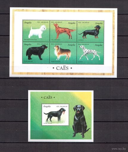 Ангола 1998 Фауна домашние собаки - 1 лист + 1 блок