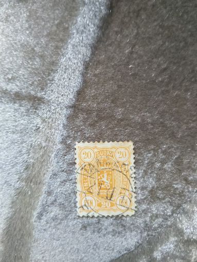 1889 Россия Великое княжество Финляндское мих 30 зуб 12 1/2 герб (3-2)