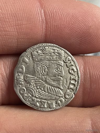3 гроша 1595 штемпельный блеск!