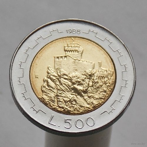 Сан-Марино 500 лир 1988 Укрепления Сан-Марино