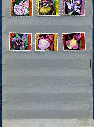 БОЛГАРИЯ, 1986,  ОРХИДЕИ,   Серия 6м   гашеная