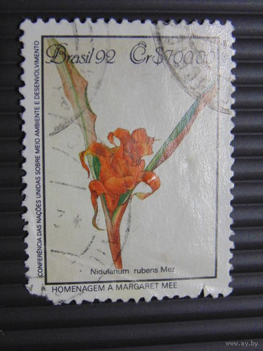 Бразилия 1992 г. Цветы.
