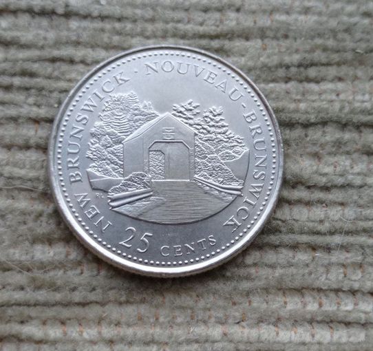 Werty71 Канада 25 центов 1992 года 1 квотер 125 лет конфедерации Новый Брунсвик