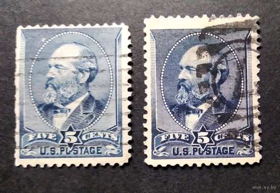 США \а2\ 1888. Персоналии. Президент США \Sc216\оттенки цвета