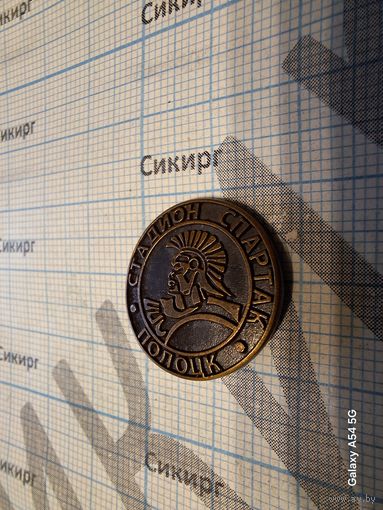 Значок бронза Стадион Спартак Полоцк на заколке