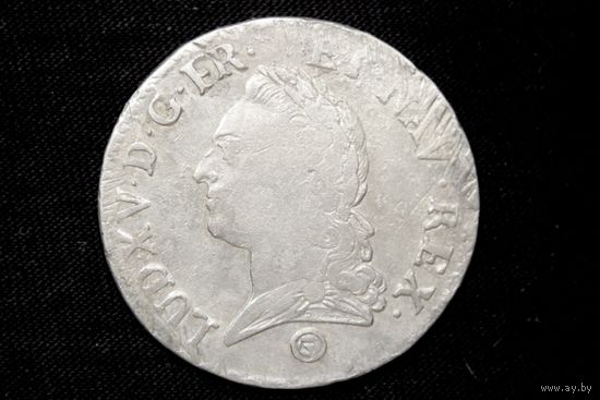 Талер (экю) 1774 г. Франция, Людовик XV
