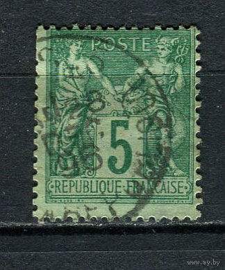 Франция - 1876/1881 - Аллегорические сюжеты 5C - [Mi.59IIa] - 1 марка. Гашеная.  (LOT Gj22)-T3P22