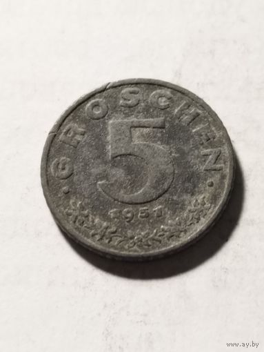 Австрия 5 грош 1951