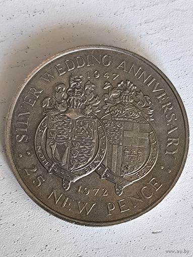 1972 Gibraltar 25 p crown