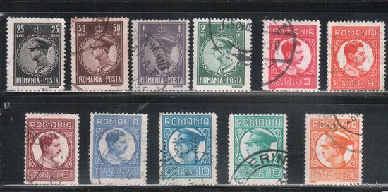 Румыния-1930, (Мих.375-385)  гаш.  ,Стандарт,  Король Карл II, (полная серия)