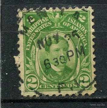 Американские колонии - Филиппины - 1917/1931 - Хосе Рисаль 2С - [Mi.275Ac] - 1 марка. Гашеная.  (Лот 16GQ)-T41P1
