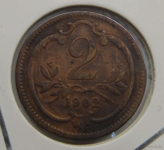 Австрия 2 геллера 1902 г