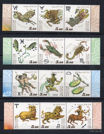 Россия 2004. Знаки Зодиака 4 сцепки 923-34 (470)