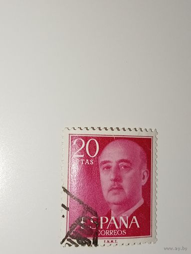 Испания  1955 Франсиско Франко, испанский генерал и диктатор.