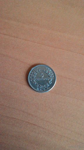 Коста-Рика, 5 сентимо 1958 года.