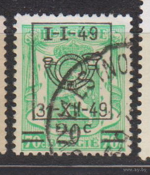 Герб геральдика Бельгия 1949 год лот 6 С НАДПЕЧАТКОЙ