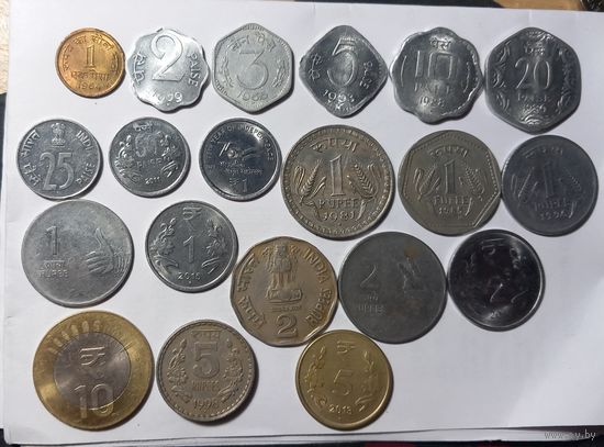 Подборка монет Индии