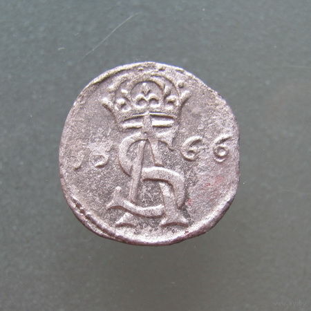 Двойной денарий 1566