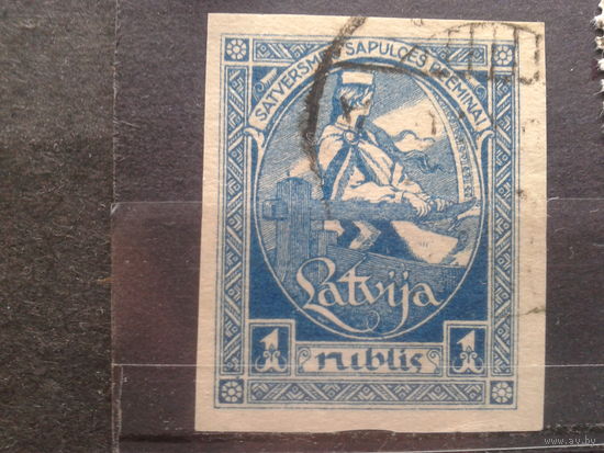 Латвия, 1920. Открытие первого Собрания Народных представителей, без перф. Mi-7,0 евро гаш.