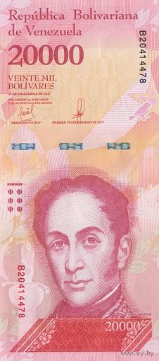 Венесуэла 20000 боливаров образца 2017 года UNC p99c