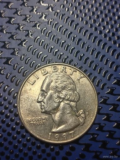 25 центов США 1987г.(P). (24)