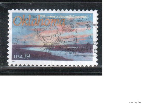 США-2007 (Мих.4194) , гаш.,  Штат Оклахома (одиночка)(2)
