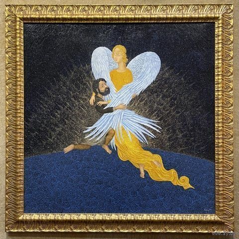Почицкий В.В.Каталожный;100/100см"Борьба Иакова с ангелом";100/100см; 2012г. Х/М.