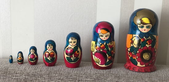 Матрешки СССР 7 штук 18 см
