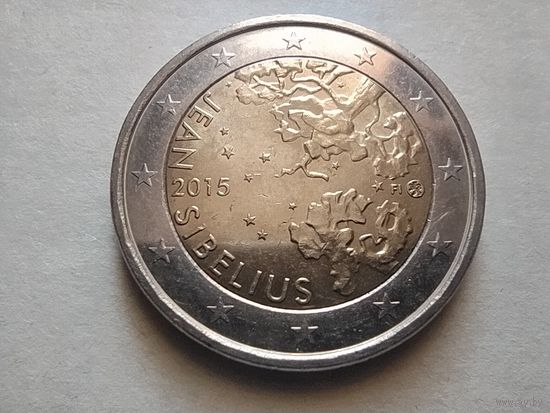 2 ЕВРО, ФИНЛЯНДИЯ (150 лет со дня рождения Яна Сибелиуса)
