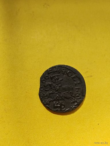 Солид. 1665 года БРАК (Двойной удар) Красивая, Ян II Казимир (1649 - 1668) (Боратинка), СМОТРИТЕ ДР. МОИ ЛОТЫ.