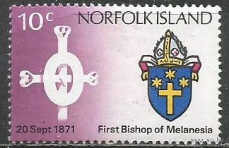 Норфолк. 100 лет со дня смерти епископа Д.Кольраджа. 1971г. Mi#127.