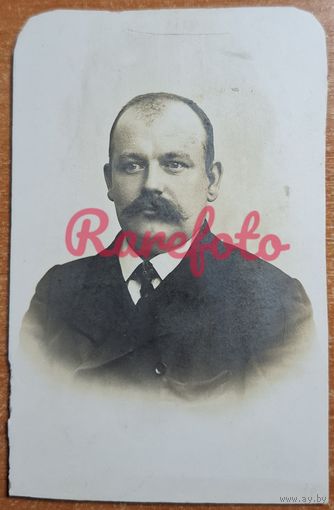 1910-е Визит-портрет джентельмен типаж ретро студийное фото анонимное