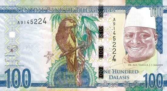 Гамбия 100 даласи образца 2015 года UNC p35
