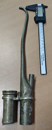 Старинное, курительное приспособление. Латунь. Надпись.