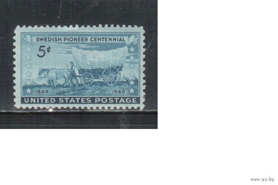 США-1948, (Мих.570), * , Шведские переселенцы (одиночка)