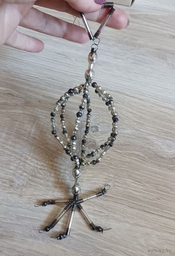 Елочные игрушки, стекло, стеклярус