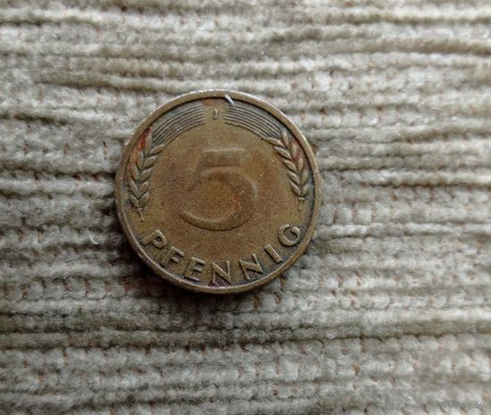 Werty71 Германия ФРГ 5 пфеннигов 1949 J