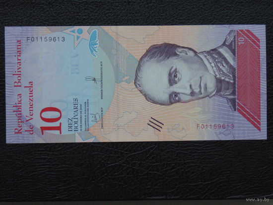 Венесуэла. 10 боливар 2018 год. UNC.