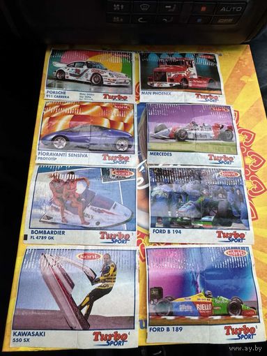 70  вкладышей  Турбо  спорт  Turbo  sport  номера  с  1  по  70