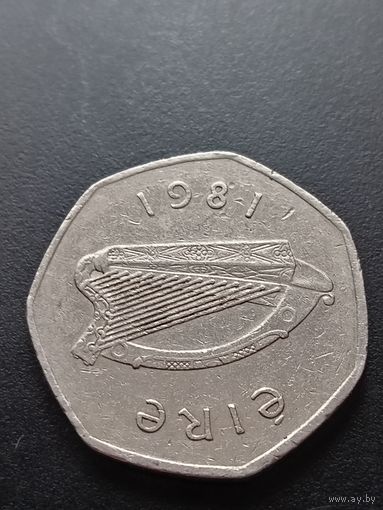 Ирландия 50 пенсов 1981