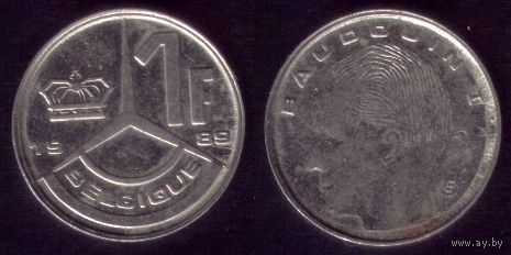 1 Франк 1989 год Бельгия No1