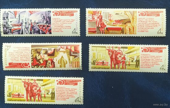 СССР 1971 Решения 24 съезда в жизнь, клей
